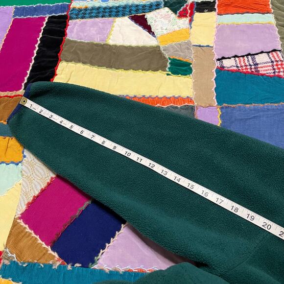 Vintage Avalanche Green w/ Navy Accent Fleece Pullover Jacket XL - Picture 5 of 6